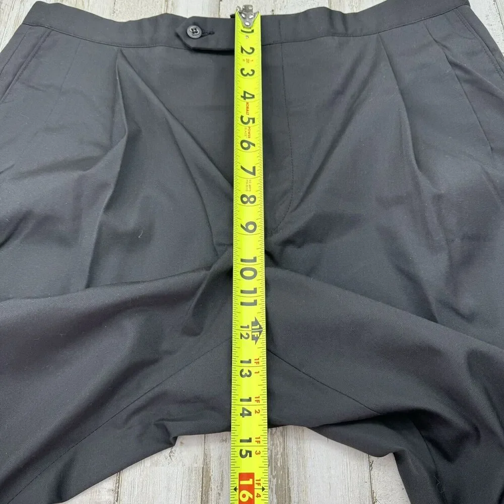 Vintage 70s Sansabelt Golf Pants Mens 38x36 Black Polyester Cotton Unhemmed NOS